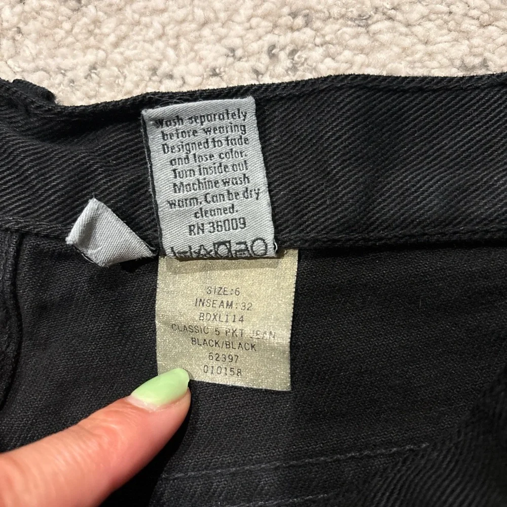 Vintage Calvin Klein 90s Mom Jean High Waisted Black Jeans 100% Cotton Sz 6 - Picture 5 of 8